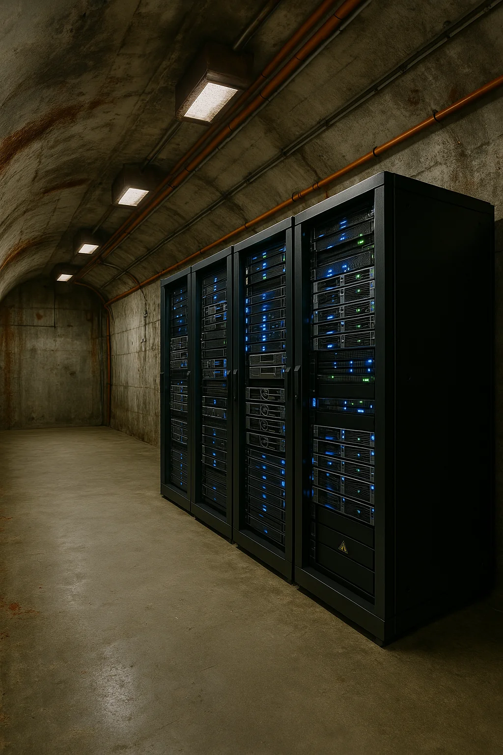 Server racks in de bunker